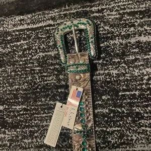 B.B. Simon | Accessories | Bb Simon Green Distressed Belt  display picture 3